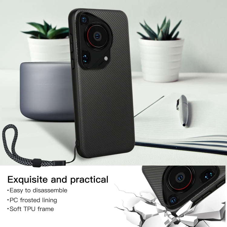 For Huawei Pura 70 Ultra ViLi TC Series Kevlar Carbon Fiber Texture Phone Case(Black) by ViLi