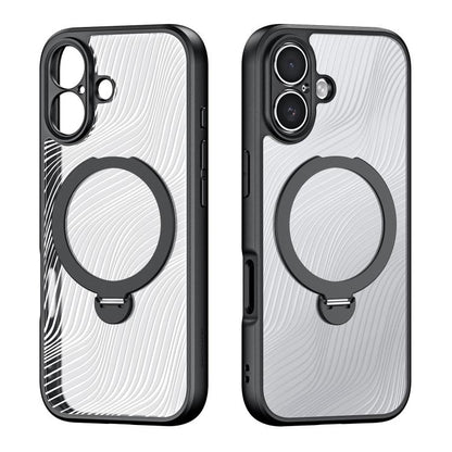 For iPhone 17 DUX DUCIS Aimo Mag Series MagSafe Ring Holder Frosted Phone Case(Black) by DUX DUCIS