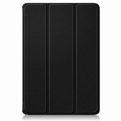 For Huawei MatePad 11.5S Custer Texture 3-Fold Holder Smart Leather Tablet Case(Black) by bashfashion
