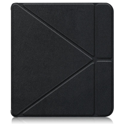 For Kobo Libra Colour 2024 Solid Color Deformation TPU Leather Smart Tablet Case(Black) by bashfashion