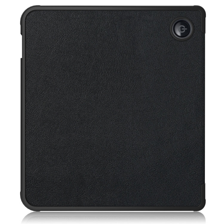 For Kobo Libra Colour 2024 Solid Color Deformation TPU Leather Smart Tablet Case(Black) by bashfashion