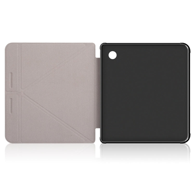 For Kobo Libra Colour 2024 Solid Color Deformation TPU Leather Smart Tablet Case(Black) by bashfashion