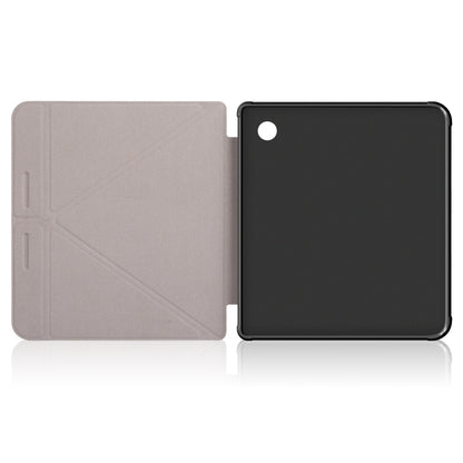 For Kobo Libra Colour 2024 Solid Color Deformation TPU Leather Smart Tablet Case(Lazy Cat) by bashfashion