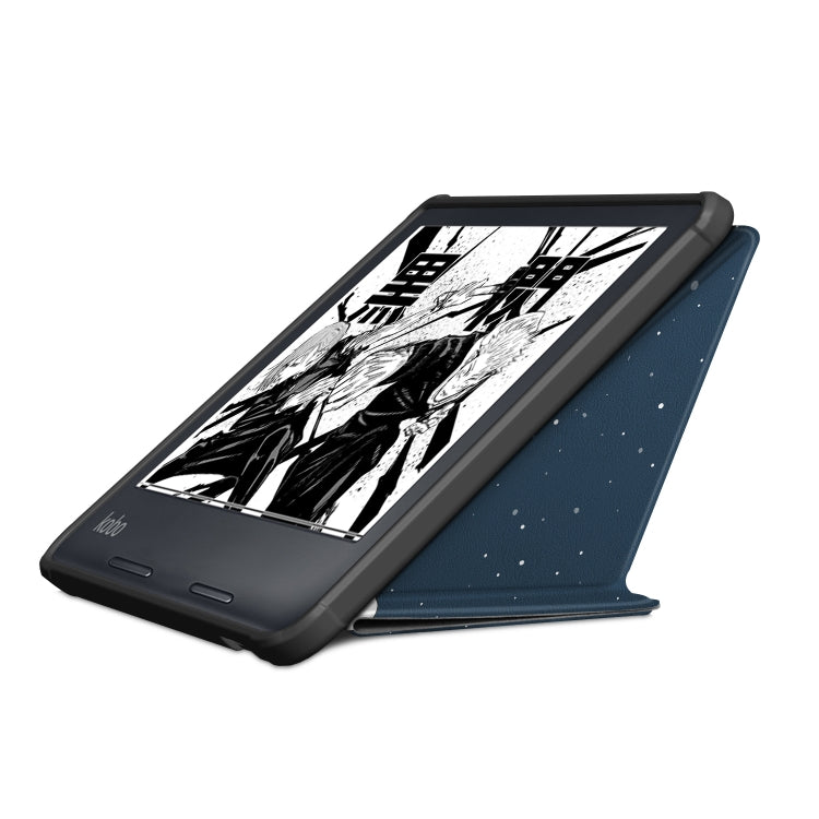 For Kobo Libra Colour 2024 Solid Color Deformation TPU Leather Smart Tablet Case(Lazy Cat) by bashfashion