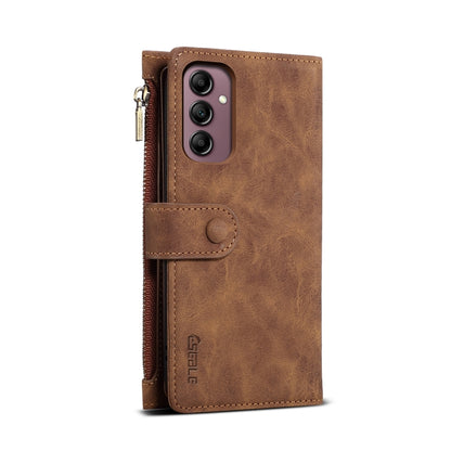 For Samsung Galaxy S25+ 5G ESEBLE Retro Frosted RFID Flip Leather Phone Case(Brown) by ESEBLE