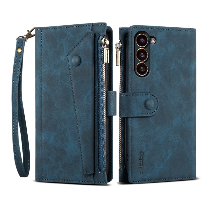 For Samsung Galaxy S24+ 5G ESEBLE Retro Frosted RFID Flip Leather Phone Case(Dark Green) by ESEBLE