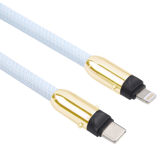 Type-C to 8 Pin Braid Data Cable Phone Anti-lost Crossbody Lanyard, Length: 1.2m(Khaki) by bashfashion