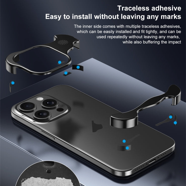 For iPhone 16 Aromatherapy Alloy Frameless Phone Case(Black) by bashfashion