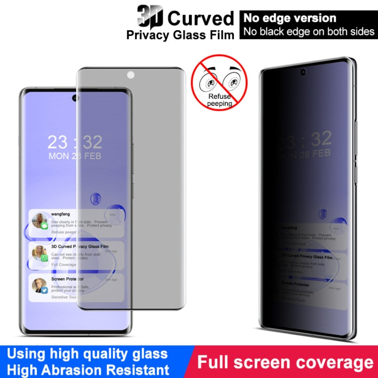 For vivo X100s Pro / X100 Ultra imak No Edge Version 3D Curved Privacy Full Screen Tempered Glass Film by imak