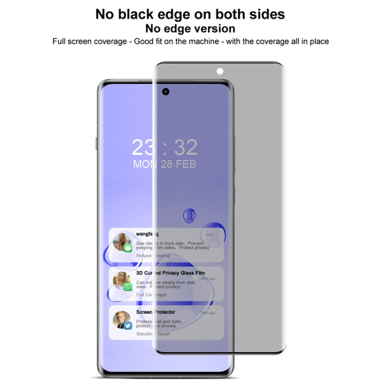 For vivo X100s Pro / X100 Ultra imak No Edge Version 3D Curved Privacy Full Screen Tempered Glass Film by imak