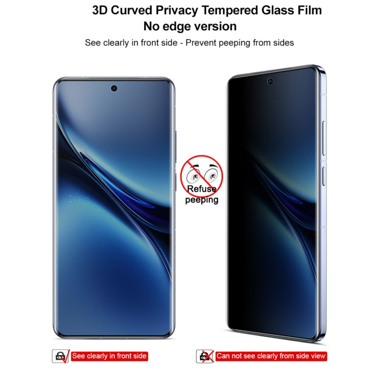 For vivo X200 Pro 5G imak No Edge Version 3D Curved Privacy Full Screen Tempered Glass Film by imak