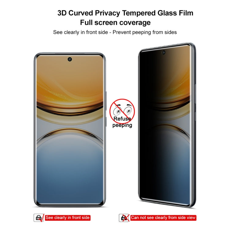 For vivo Y300 Pro 5G imak 3D Curved Privacy Full Screen Tempered Glass Film by imak