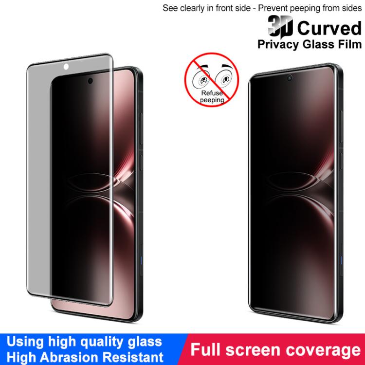 For vivo X200 Ultra 5G imak 3D Curved Privacy Full Screen Tempered Glass Film by imak