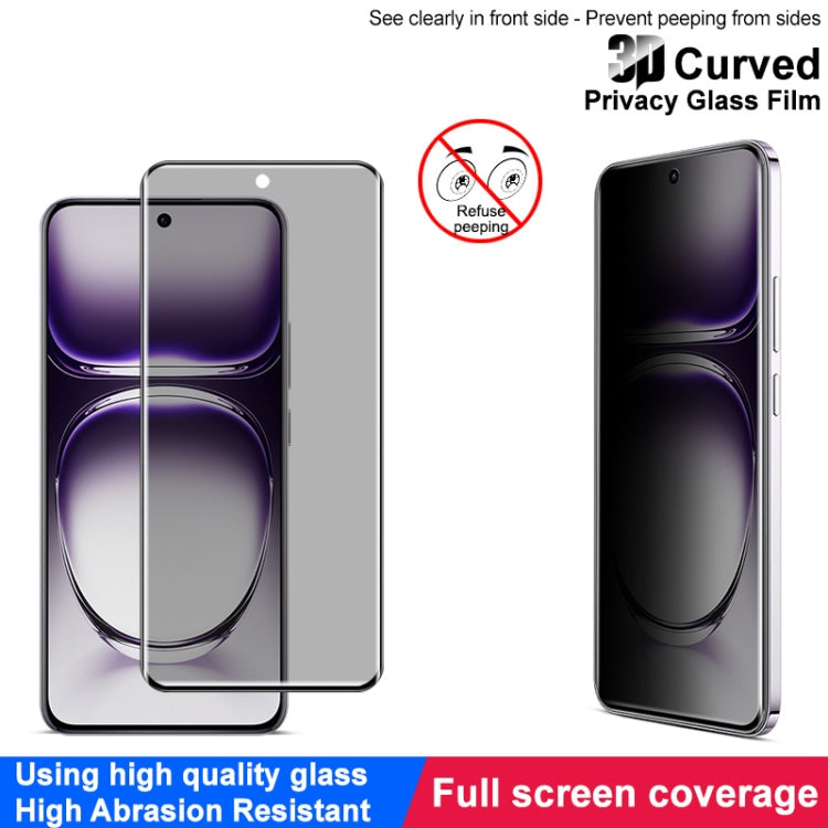 For OPPO Reno12 Pro Global imak 3D Curved Privacy Full Screen Tempered Glass Film by imak