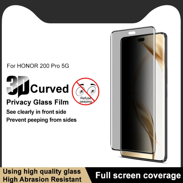 For Honor 200 Pro imak 3D Curved Privacy Full Screen Tempered Glass Film by imak