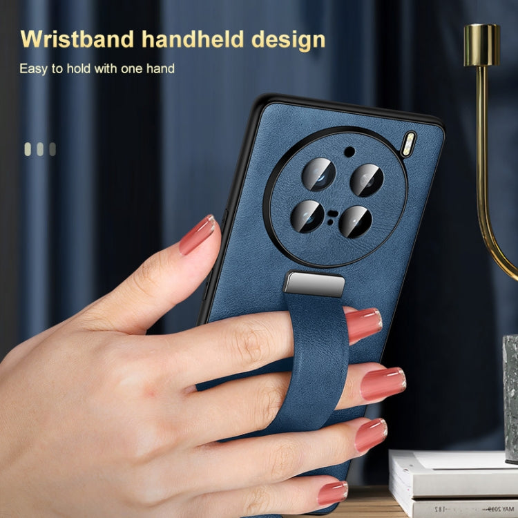 For vivo X200 SULADA PC + Leather Texture Skin Feel Shockproof Phone Case(Black) by SULADA