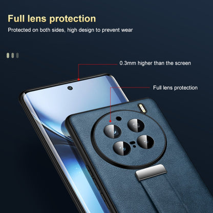 For vivo X200 SULADA PC + Leather Texture Skin Feel Shockproof Phone Case(Black) by SULADA