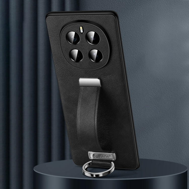 For Honor Magic7 SULADA PC Hybrid Leather Texture Skin Feel Shockproof Phone Case(Black) by SULADA