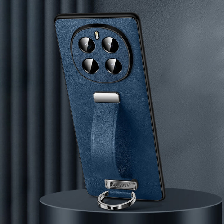 For Honor Magic7 SULADA PC Hybrid Leather Texture Skin Feel Shockproof Phone Case(Blue) by SULADA