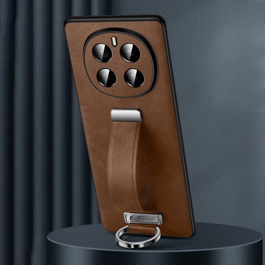 For Honor Magic7 SULADA PC Hybrid Leather Texture Skin Feel Shockproof Phone Case(Brown) by SULADA