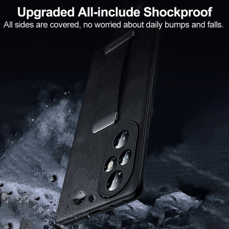 For Honor Magic7 Pro SULADA PC Hybrid Leather Texture Skin Feel Shockproof Phone Case(Green) by SULADA