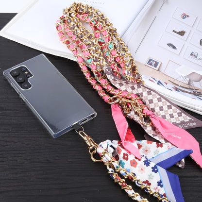 Mobile Phone Anti-lost Silk Scarf Full Coverage Long Lanyard(Blue) by bashfashion