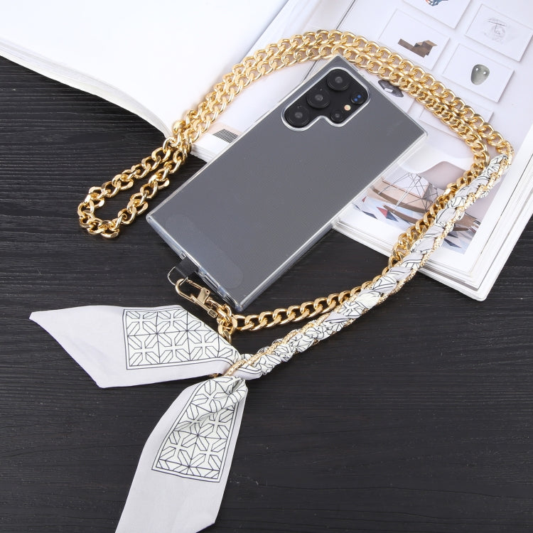 Mobile Phone Anti-lost Silk Scarf Half Pack Long Lanyard(Grey) by bashfashion