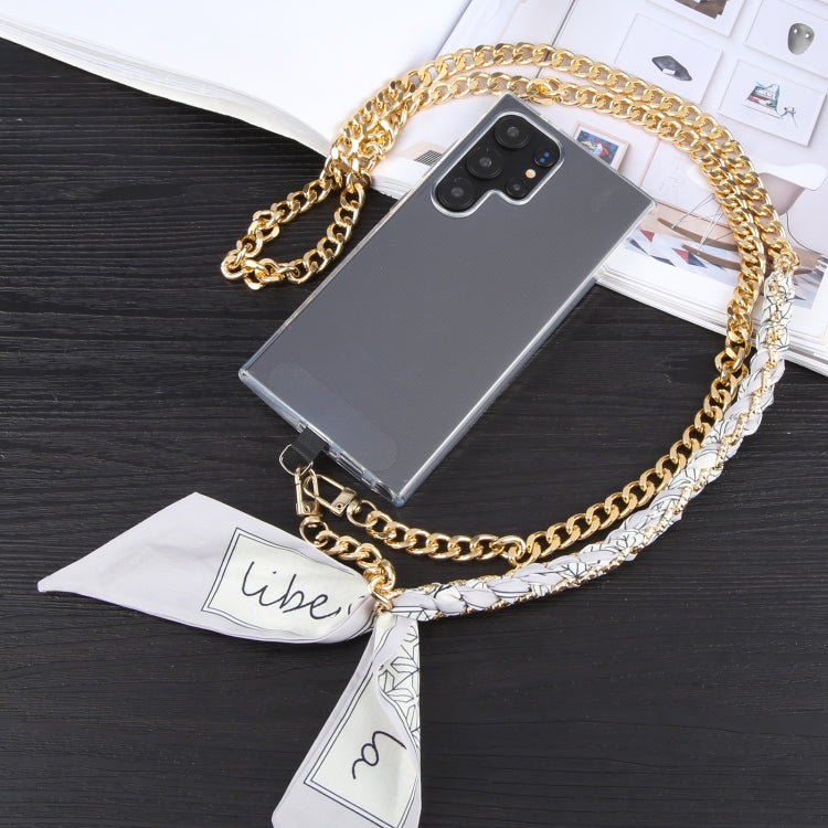 Mobile Phone Anti-lost Silk Scarf Half Pack Long Lanyard(Grey) by bashfashion