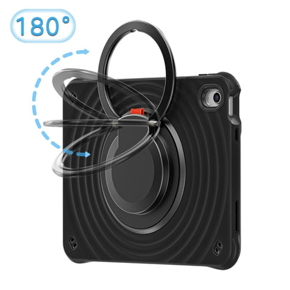 For iPad 2025 / 2022 Rotation Handle Holder Silicone Hybrid PC Tablet Case(Black) by bashfashion