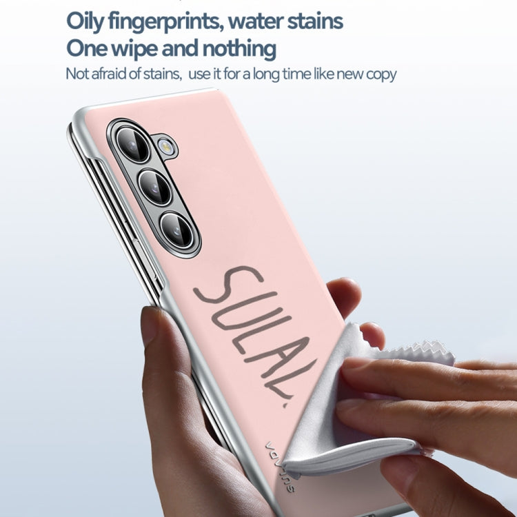 For Samsung Galaxy Z Fold4 SULADA Skin Feel Liquid Leather Shockproof Phone Case(Black) by SULADA