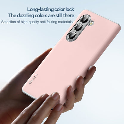 For Samsung Galaxy Z Fold4 SULADA Skin Feel Liquid Leather Shockproof Phone Case(Black) by SULADA