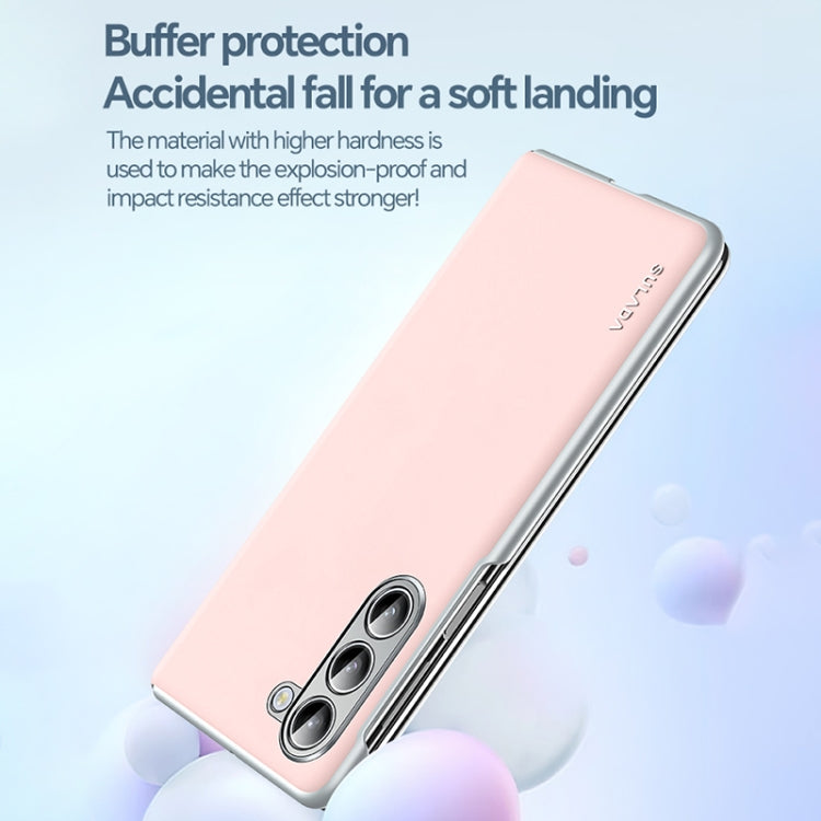 For Samsung Galaxy Z Fold5 SULADA Skin Feel Liquid Leather Shockproof Phone Case(Purple) by SULADA