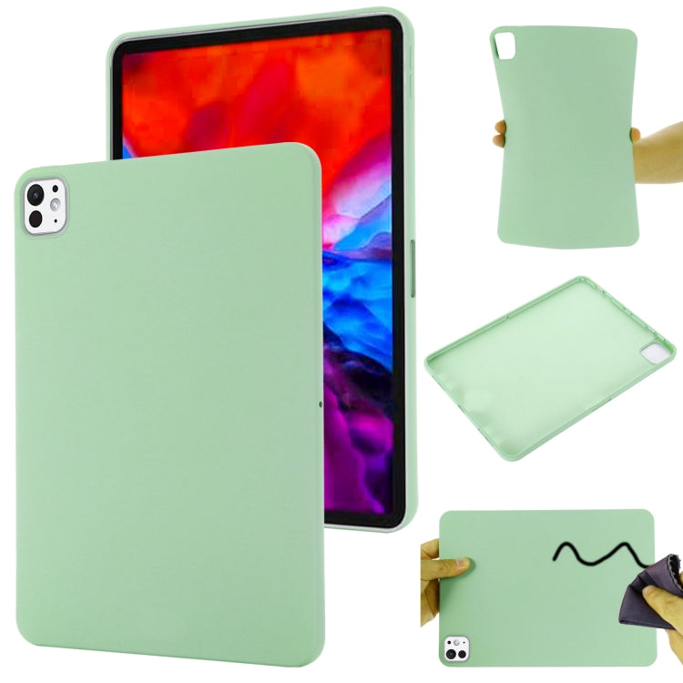 For iPad Pro 13 2025 / 2024 Pure Color Liquid Silicone Shockproof Tablet Case(Green) by bashfashion