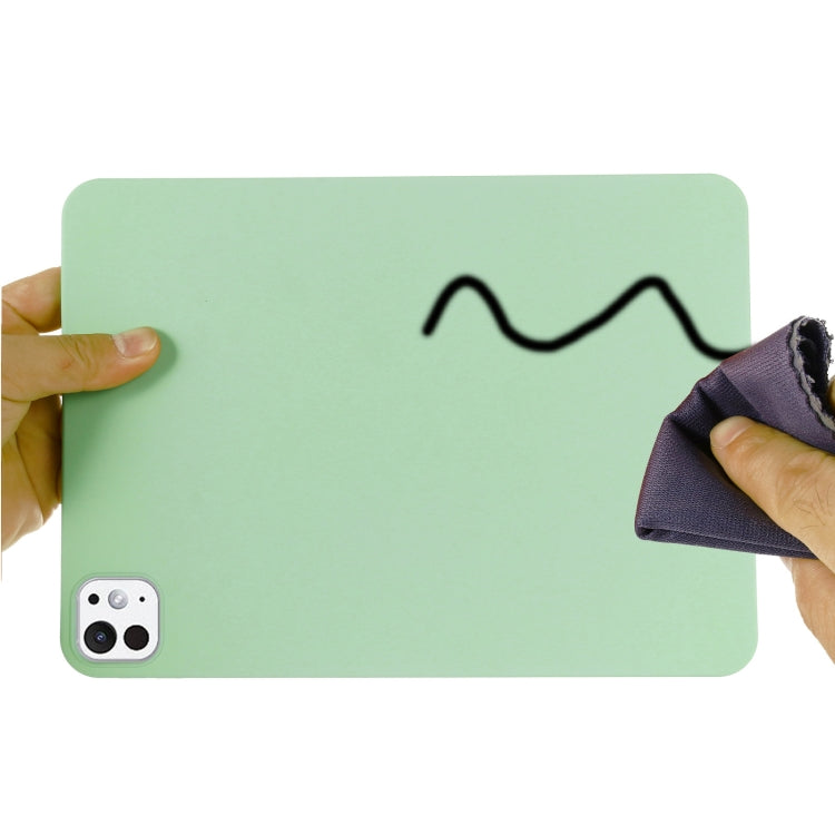 For iPad Pro 13 2025 / 2024 Pure Color Liquid Silicone Shockproof Tablet Case(Green) by bashfashion