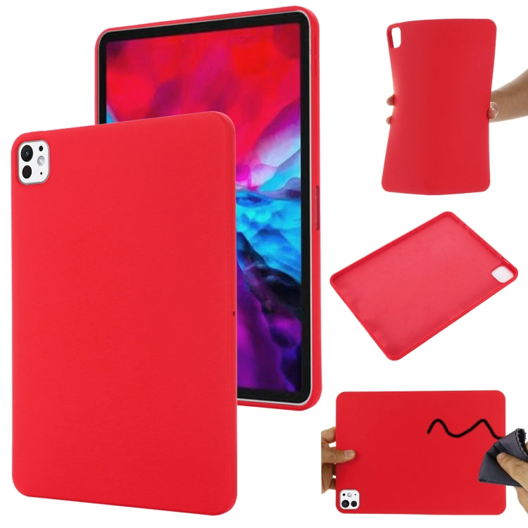 For iPad Pro 11 2025 / 2024 Pure Color Liquid Silicone Shockproof Tablet Case(Red) by bashfashion