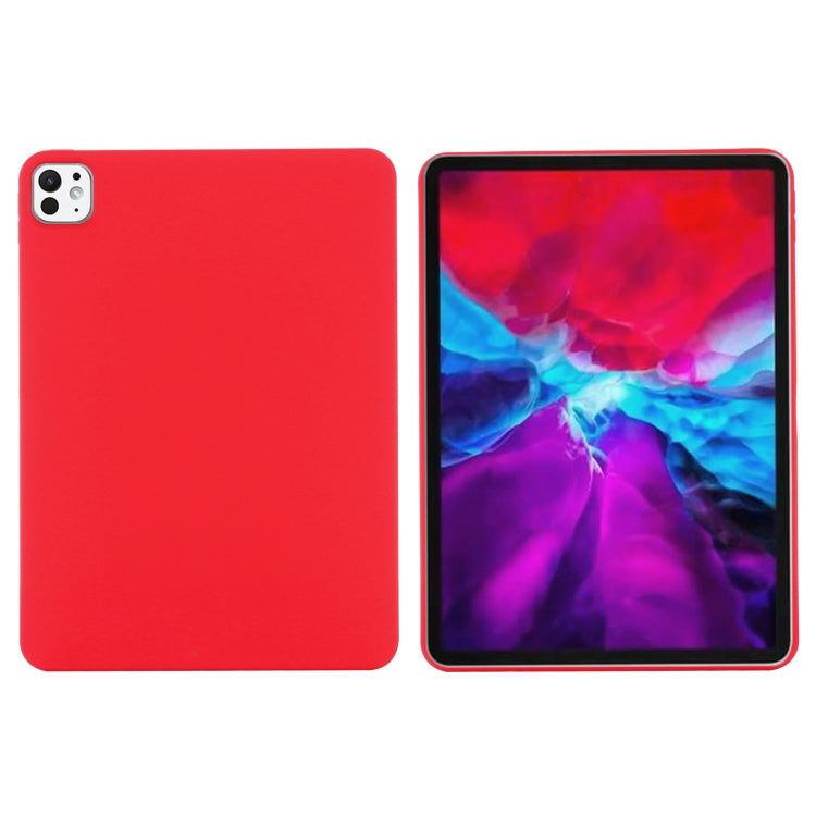 For iPad Pro 11 2025 / 2024 Pure Color Liquid Silicone Shockproof Tablet Case(Red) by bashfashion