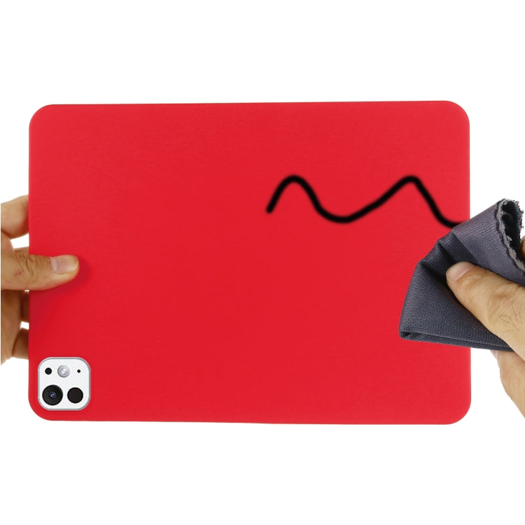 For iPad Pro 11 2025 / 2024 Pure Color Liquid Silicone Shockproof Tablet Case(Red) by bashfashion