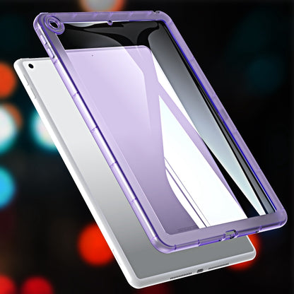 For iPad 10.2 2021 / 2020 / 2019 Clear TPU Tablet Case(Purple) by bashfashion