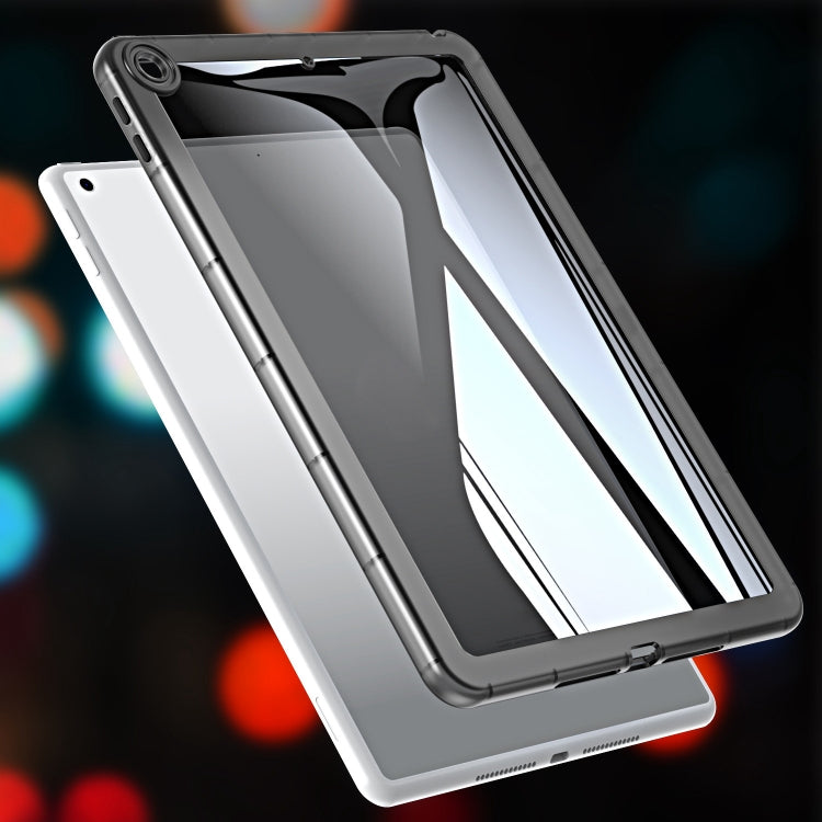 For iPad Air / Air 2 / 9.7 2018 Clear TPU Tablet Case(Black) by bashfashion