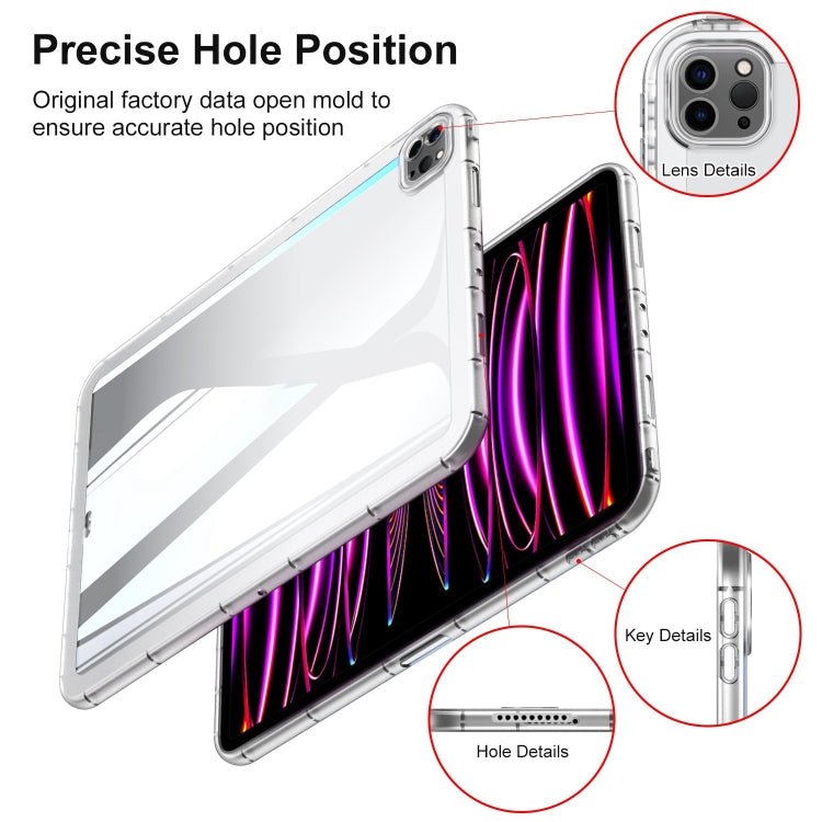 For iPad Air / Air 2 / 9.7 2018 Clear TPU Tablet Case(Black) by bashfashion