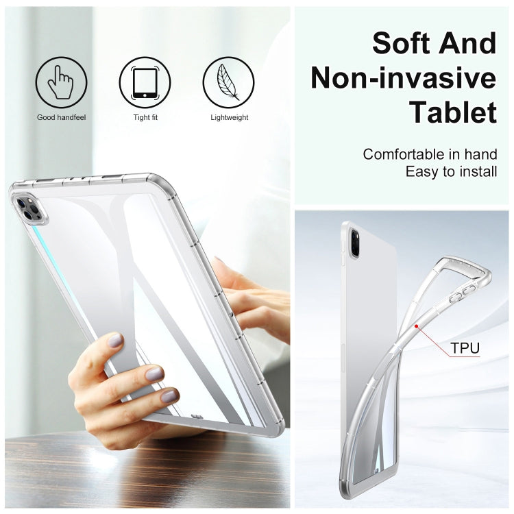 For iPad mini 5 / 4 / 3 / 2 Clear TPU Tablet Case(Pink) by bashfashion