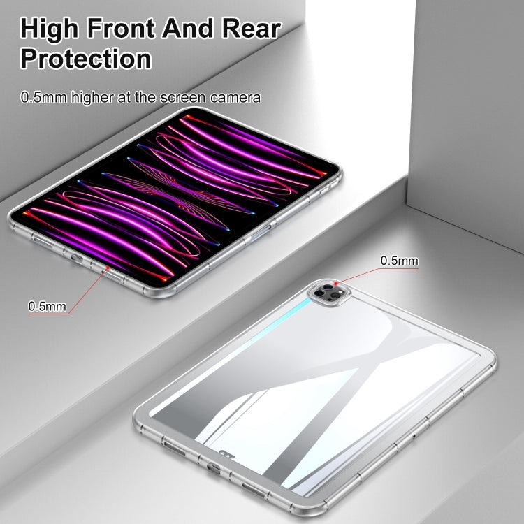 For iPad Pro 11 2022 / 2021 / 2020 Clear TPU Tablet Case(Purple) by bashfashion
