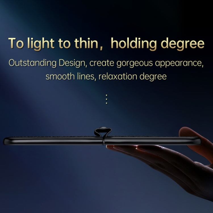 For Samsung Galaxy Z Flip5 SULADA Lychee Texture Invisible Holder Leather Back Cover Phone Case(Green) by SULADA