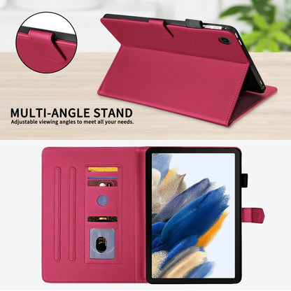 For Samsung Galaxy Tab A8 10.5 Rhombus Lattice Leather Smart Tablet Case(Red) by bashfashion