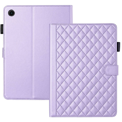 For Samsung Galaxy Tab A8 10.5 Rhombus Lattice Leather Smart Tablet Case(Purple) by bashfashion