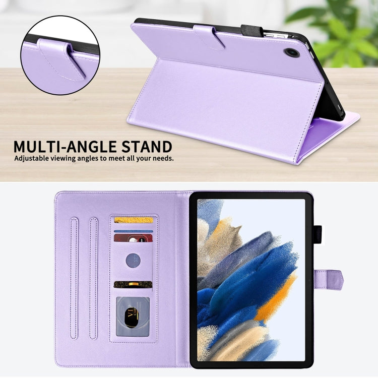 For Samsung Galaxy Tab A8 10.5 Rhombus Lattice Leather Smart Tablet Case(Purple) by bashfashion