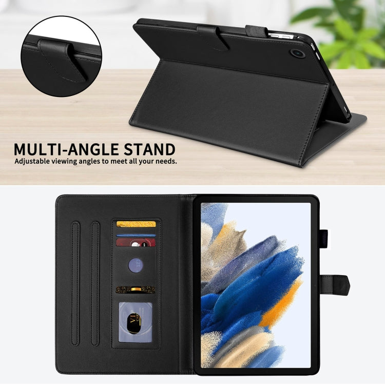 For Samsung Galaxy Tab A8 10.5 Rhombus Lattice Leather Smart Tablet Case(Black) by bashfashion