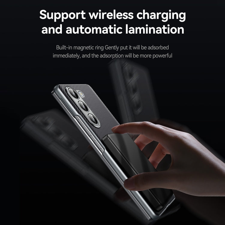 For Samsung Galaxy Z Fold4 SULADA 600D Kevlar Texture PC Shockproof Phone Case(Purple) by SULADA