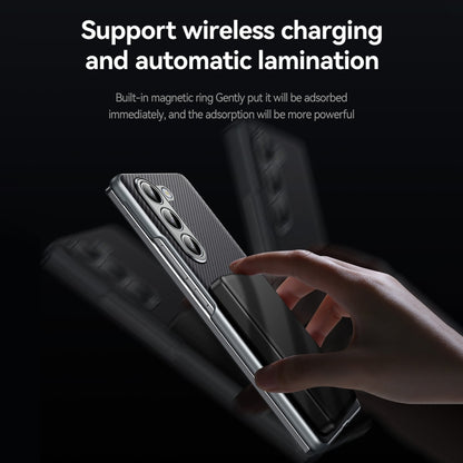 For Samsung Galaxy Z Fold4 SULADA 600D Kevlar Texture PC Shockproof Phone Case(Purple) by SULADA