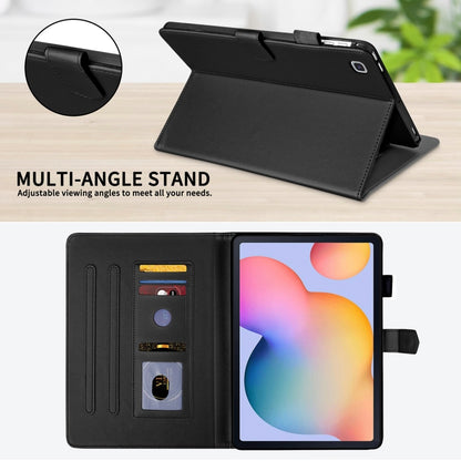 For Samsung Galaxy Tab S6 Lite 2024 Rhombus Lattice Leather Tablet Case(Black) by bashfashion